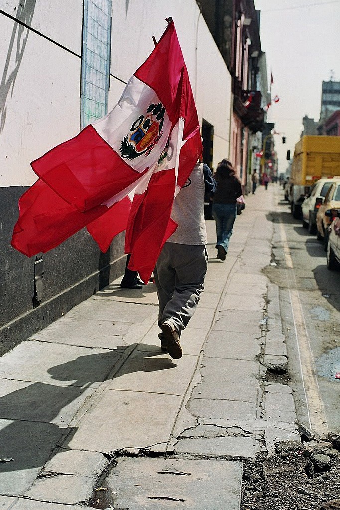 Preuanische Fahne in Lima, Peru.JPG